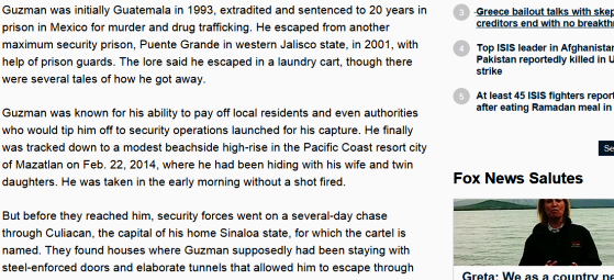 Top Mexican drug lord Joaquin 'El Chapo' Guzman escapes from prison, officials say - Fox News.clipular
